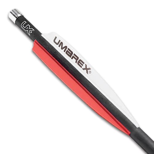 Constructed with carbon fiber shafts, each of the six, 276-grain arrows weighs in at 376 grains with the included field tip
