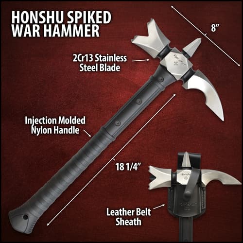 Dimensions of the Spike War Hammer.