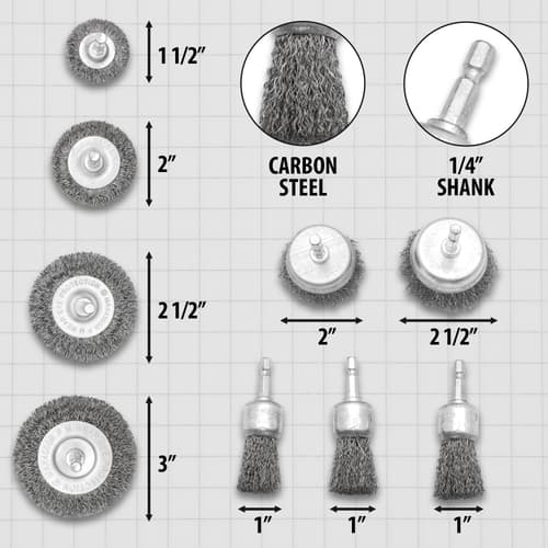 Showing the different sizes that come with the set.