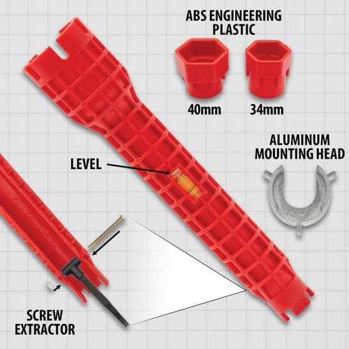 dimensions and features of the Sink Wrench