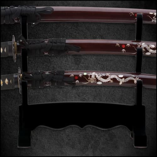 Shinwa Pearl Maroon Samurai Sword Set