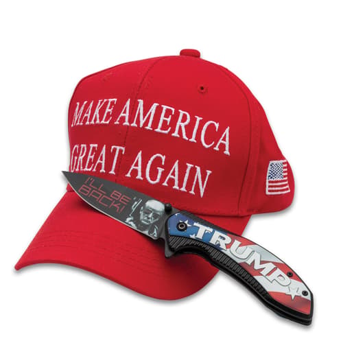 Trump Pocket Knife and Hat Collection