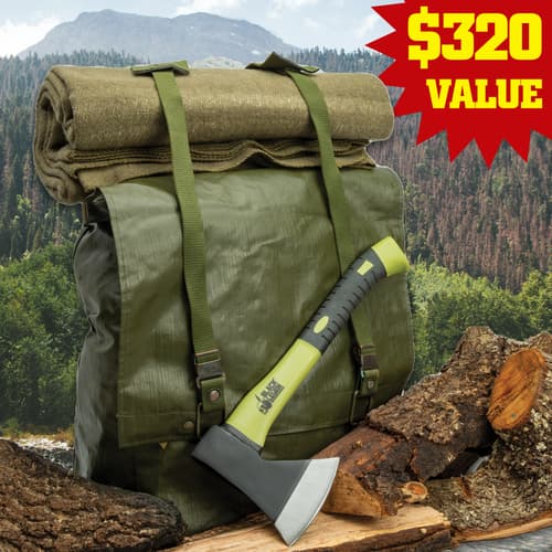 $320 worth of Bugout Gear in a water-resistant rucksack.