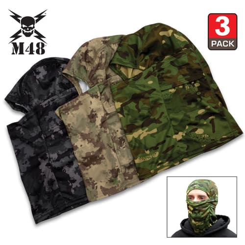 3pc M48 balaclava mask set