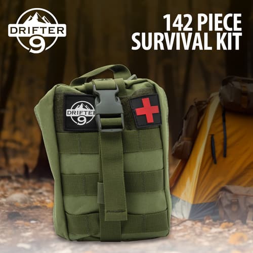 Full image of the Drifter9 142 Piece Survival Kit.