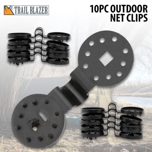 Trailblazer 10pc Outdoor Net Clips.