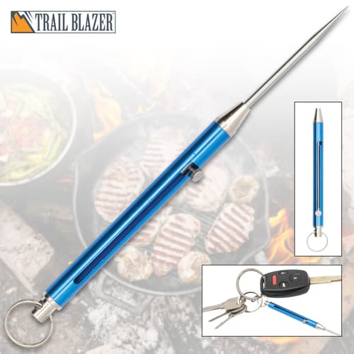 Trailblazer Titanium Spring Toothpick Blue