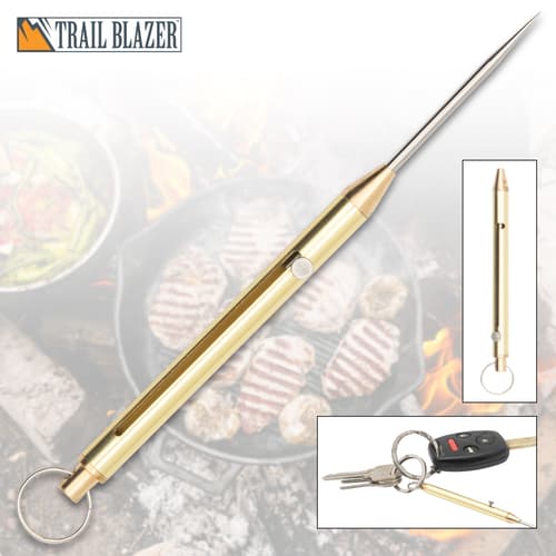 Trailblazer Titanium Spring Toothpick Gold