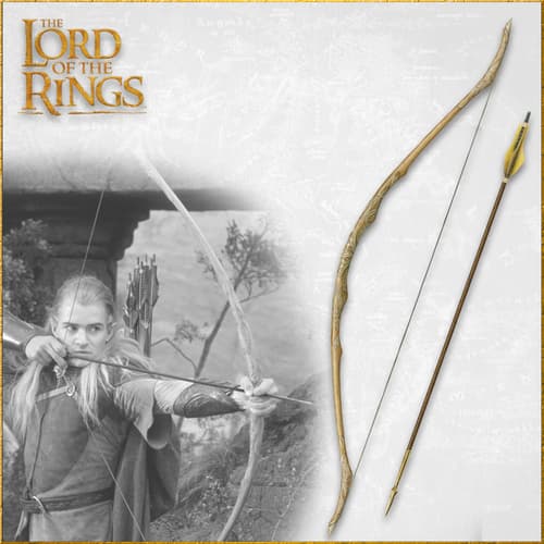 Archer aiming with bow and arrow, 'The Lord of the Rings' logo