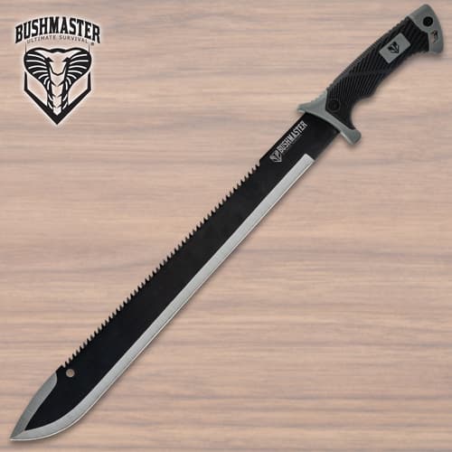 The Bushmaster Outlander Machete and its sheath.