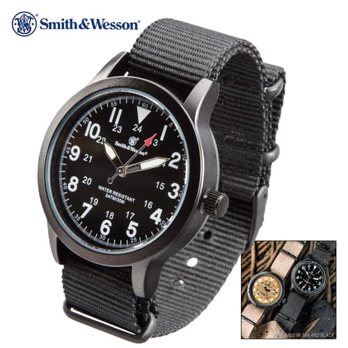 Smith & Wesson NATO Wristwatch - Canvas Band - Black