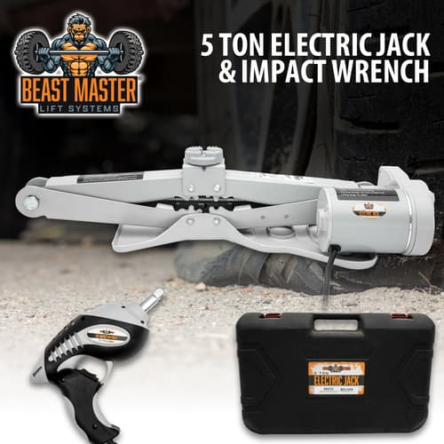 Full image of the Beast Master Electric Jack & Impact Wrench.