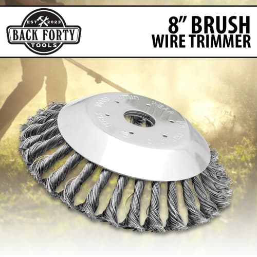 Showing 8" wire brush trimmer