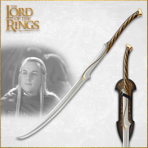 Character with long hair and a sword from Lord of the Rings