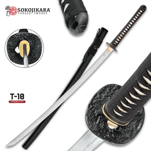 Sokojikara Scorn Handmade Katana shown from different angles