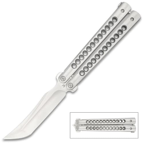 Classic Silver Butterfly Knife
