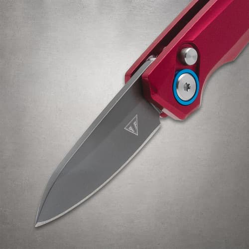 Close-up of knife blade and handle