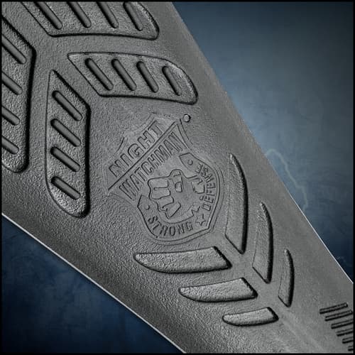 Night Watchman Blackjack Slapper - Solid TPR Rubber Construction, Molded Texture, Genuine Leather Handle Strap - Length 10”