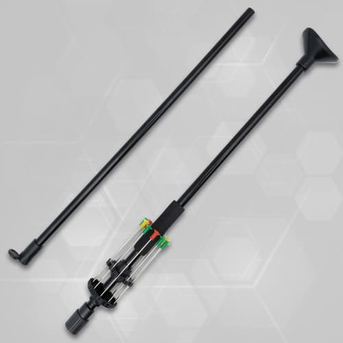 The blowgun broken down into its two pieces
