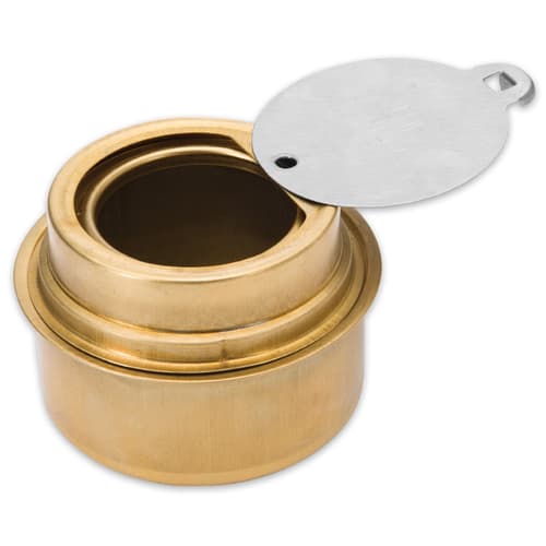 Trailblazer Brass Alcohol Burner With Screw-On Lid