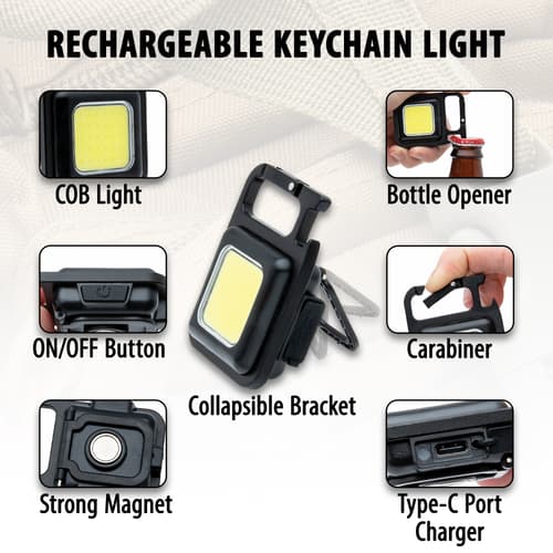 The variety of features the key chain light has