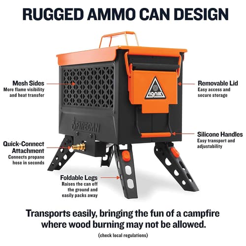 The features of the portable fire pit