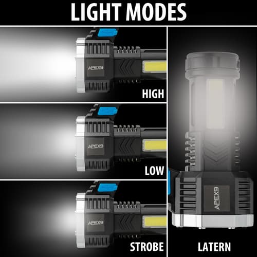 Showing 4 modes of the flashlight