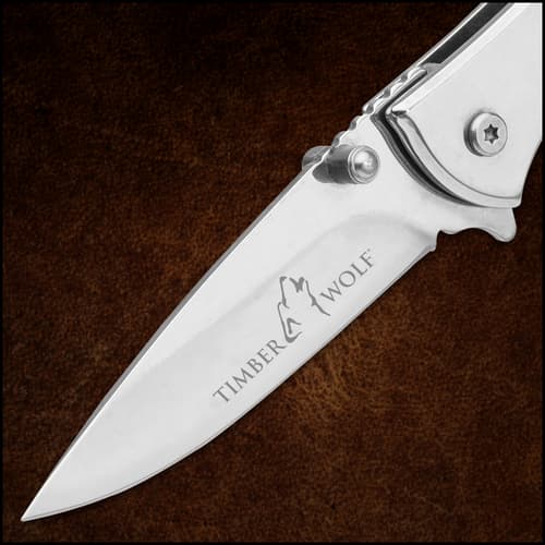 Timber Wolf Executive EDC Assisted Opening Pocket Knife - Satin Silver