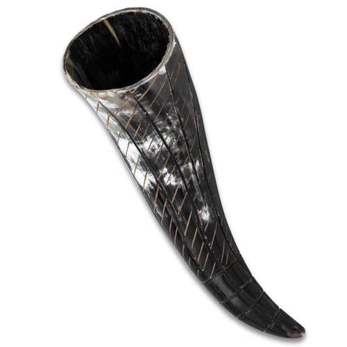 The size of the horn varies as it is from an actual buffalo
