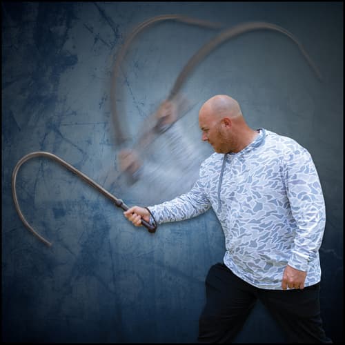 The sjambok shown in use