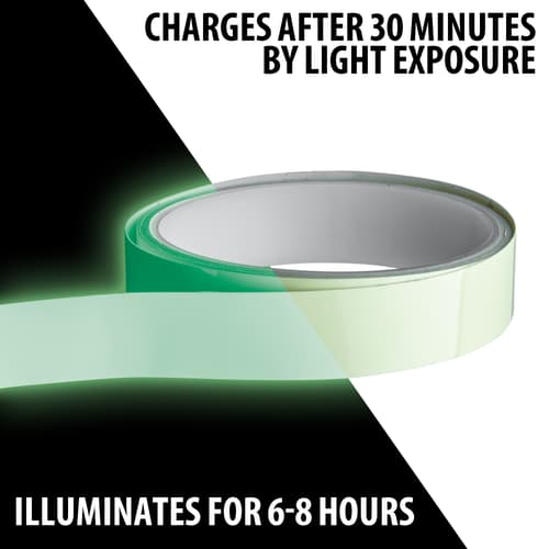 Full image showing the charge time and illumination time of the Luminous Tape 2 Pack.