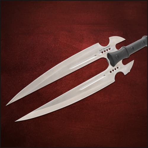 Honshu Double head spear blades close up