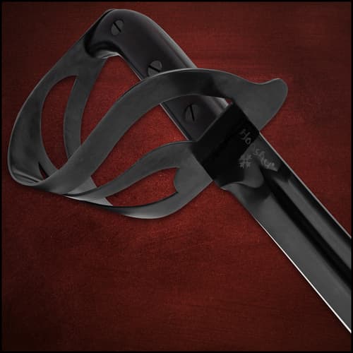 Angled image of Historic Forge Cutlass Sword guard.