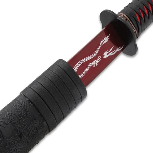 Red Dragon Katana close up