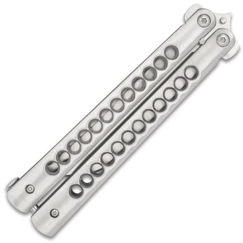 Silver Butterfly Knife Closed