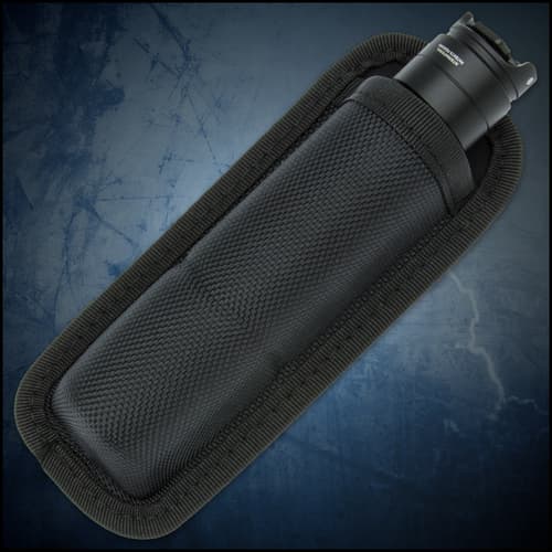 The molded holder is made with heavy-weight 1680 Denier polyester and has a sturdy belt loop