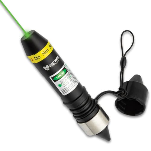 Advanced Optics Universal Green Boresighter - Magnetically Attaches, Daylight Visible Laser, Aluminum Body, Rubber Over-Molding