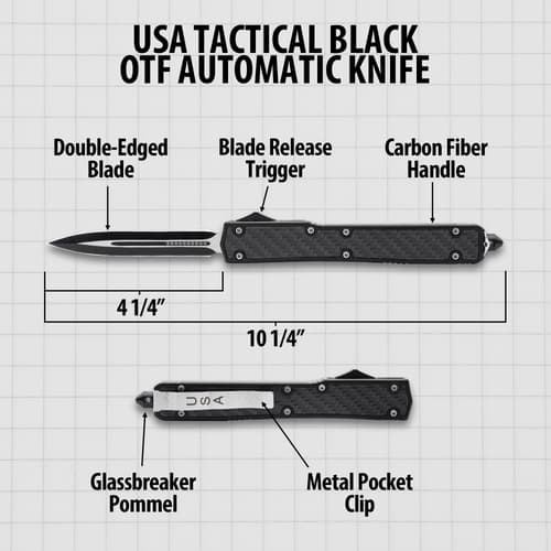 Detailed view of the glassbreaker pommel on the end of the black aluminum handle.