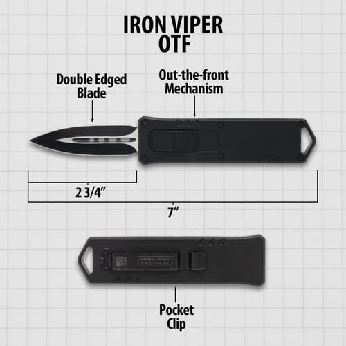 Iron Viper Black OTF specifications