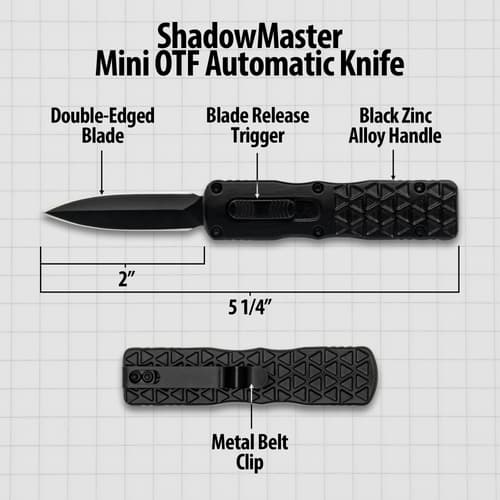 Details and features of the OTF Automatic Knife.