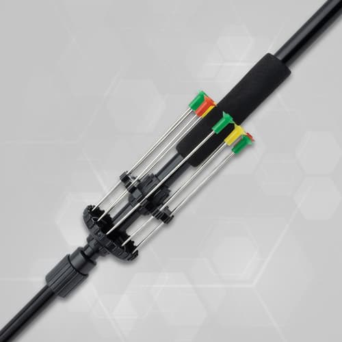 The blowdarts in the quiver on the blowgun