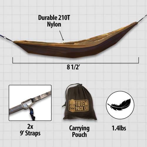 Details and features of the Camping Hammack.