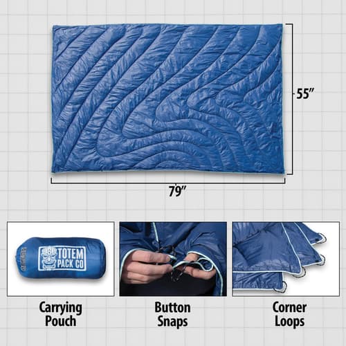 Details and features of the Oasis Camping Blanket.