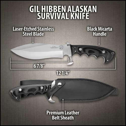 Gil Hibben Alaskan Survival Knife with Sheath