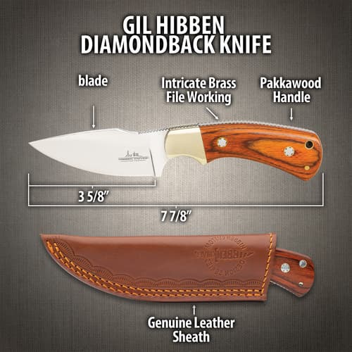 It has a 3 5/8”” full-tang, 7Cr17 steel blade with brass fileworked accents along the tang, extending from a nickel silver bolster