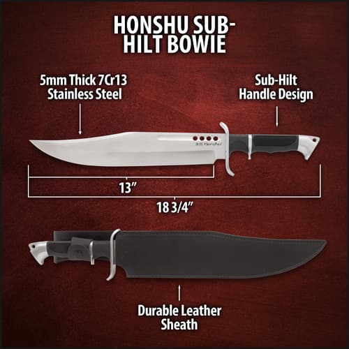 Diagram of knife dimensions and features