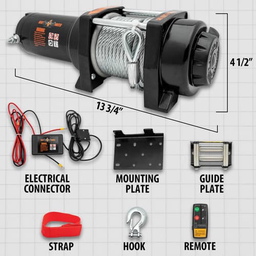 Details and features of the 4500LBS Winch.