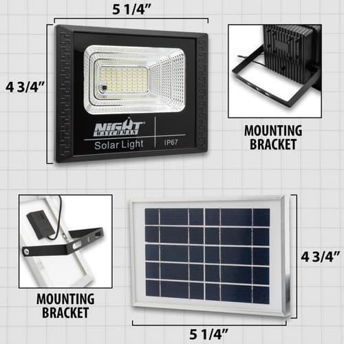 Details and features of the Solar light 580 Lumens.