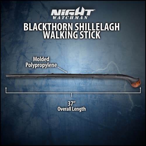 Blackthorn Shillelagh Walking Stick, 37 inches, molded polypropylene