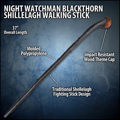 Night Watchman Blackthorn Shillelagh Walking Stick